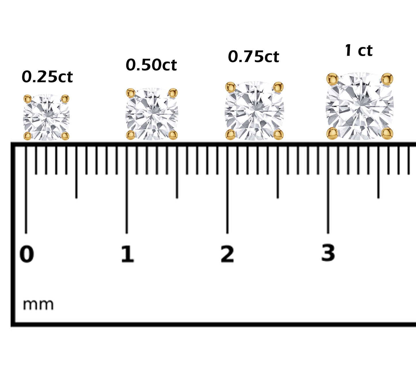 Cushion Cut Diamond Earrings for Women