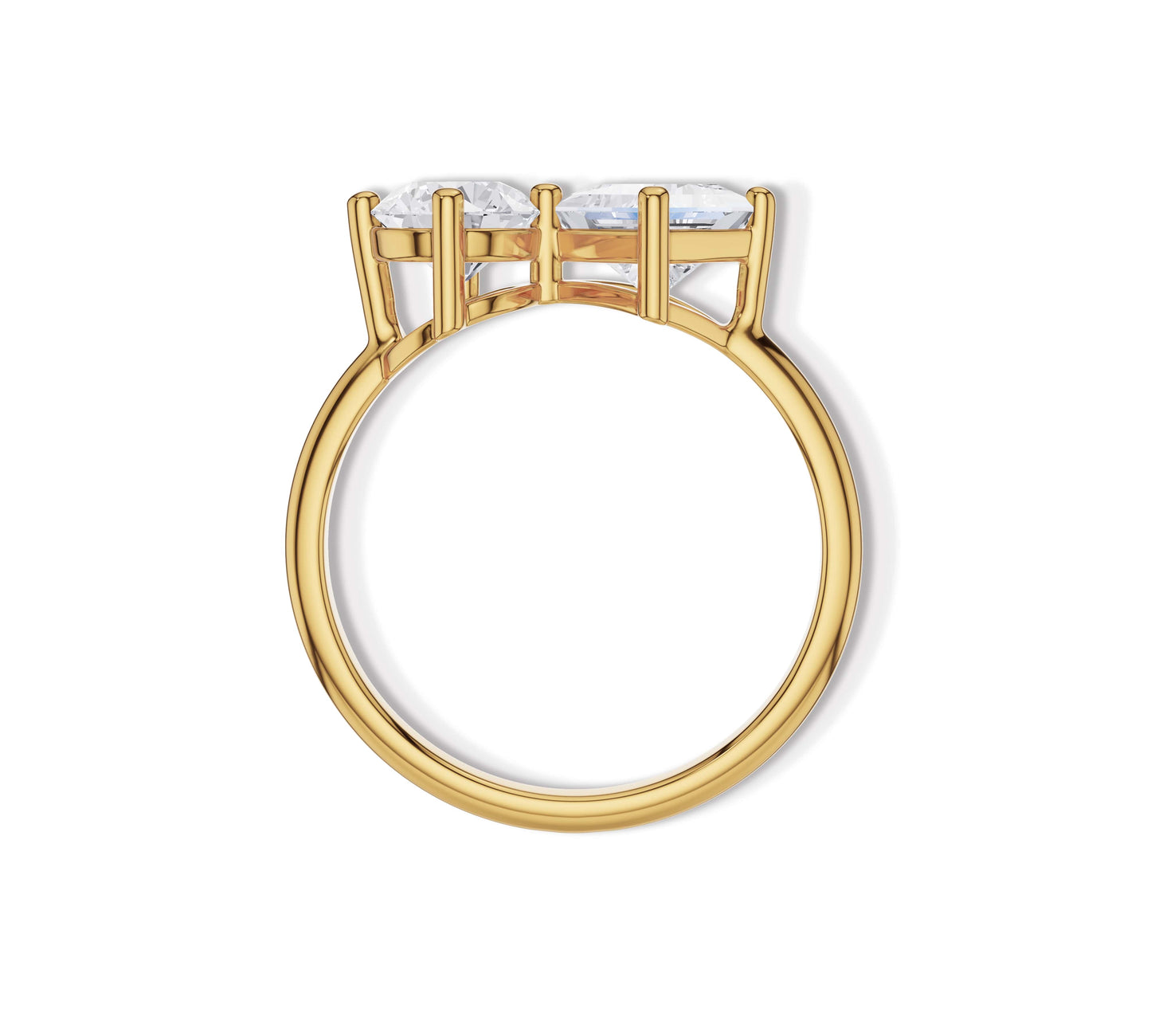 Romantic Toi et Moi diamond duo ring