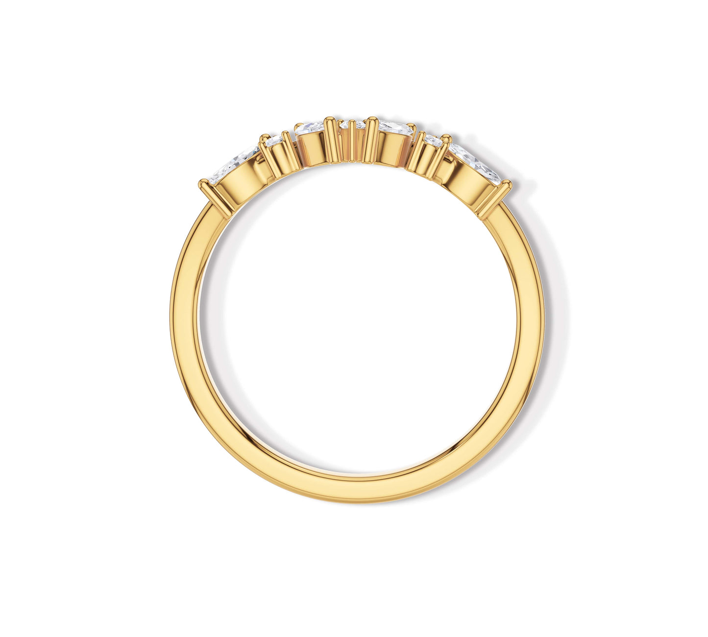 band gold wedding for her