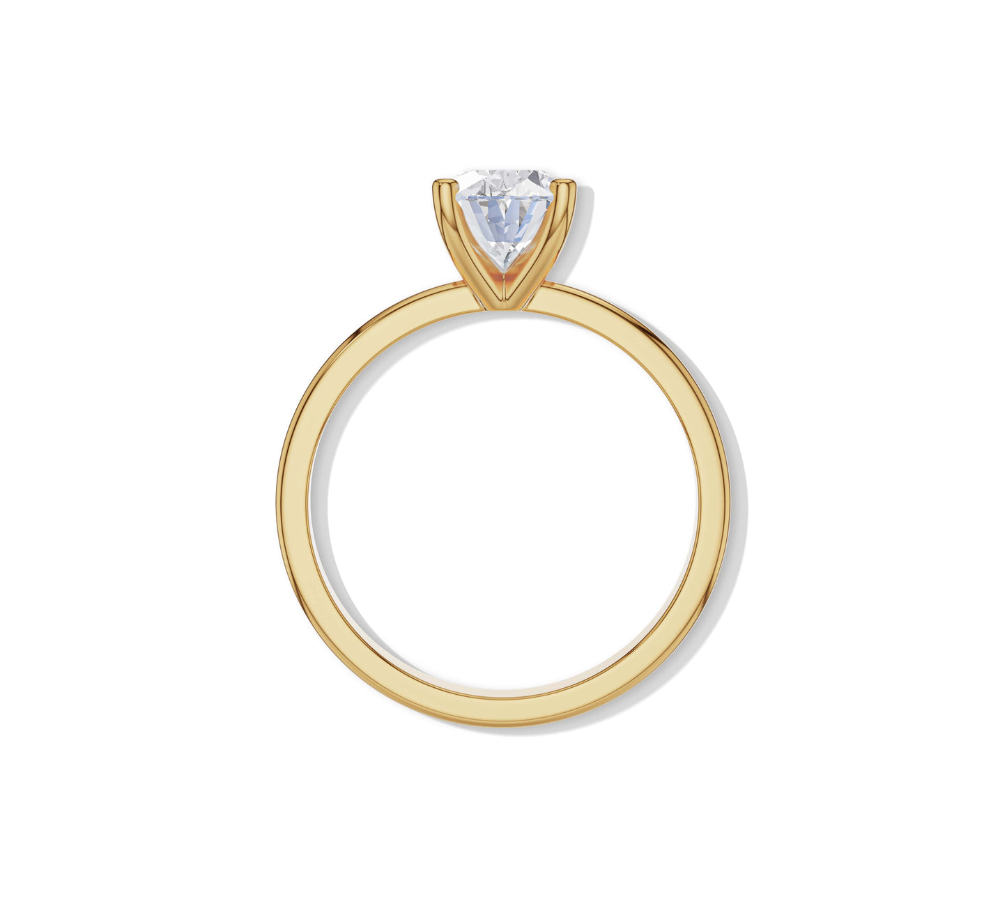 oval solitaire ring yellow gold