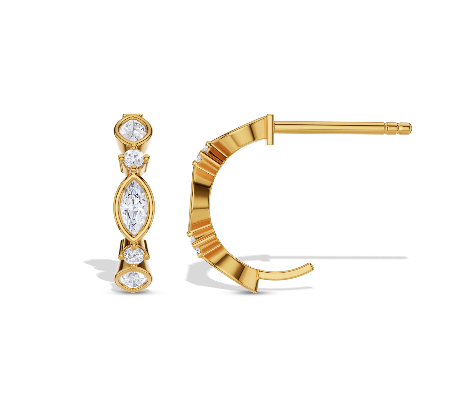 diamond earring hoop