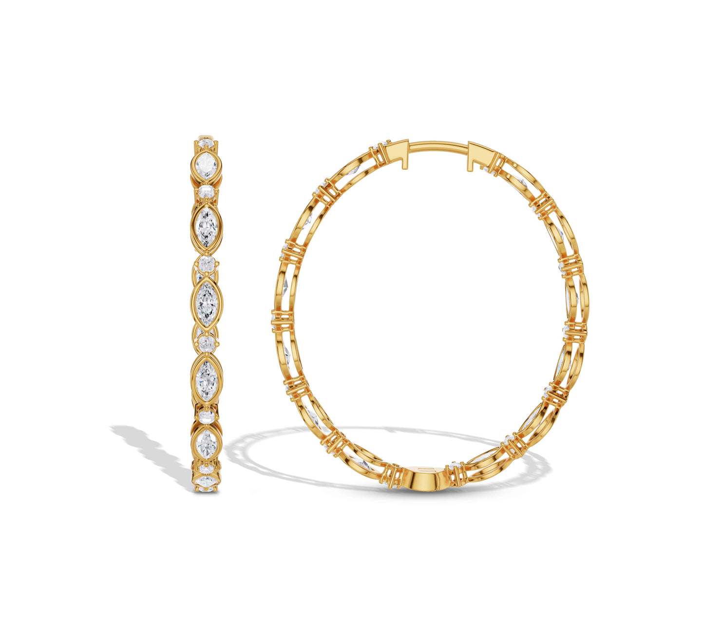 diamond hoop earrings for women