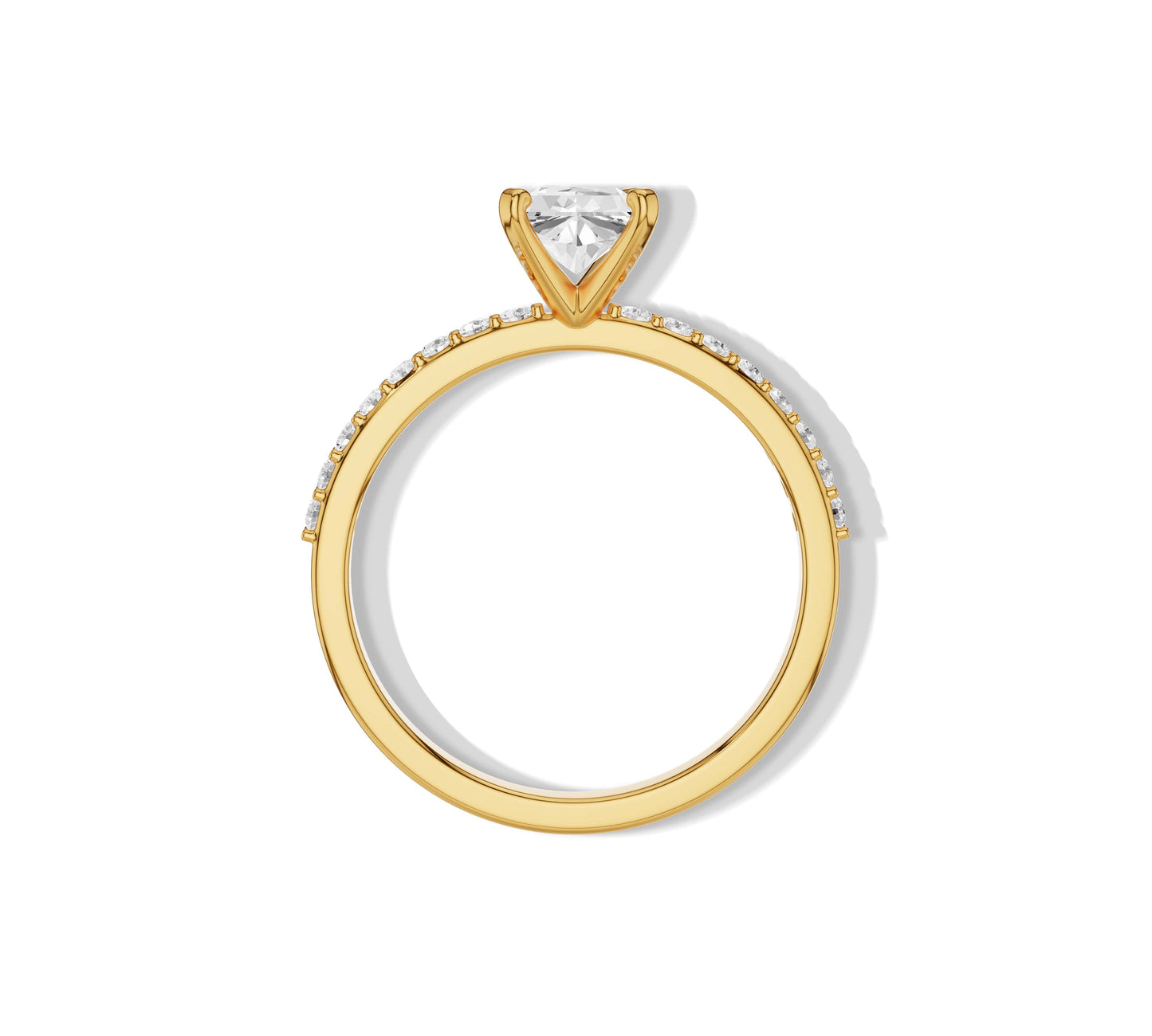 radiant diamond ring yellow gold