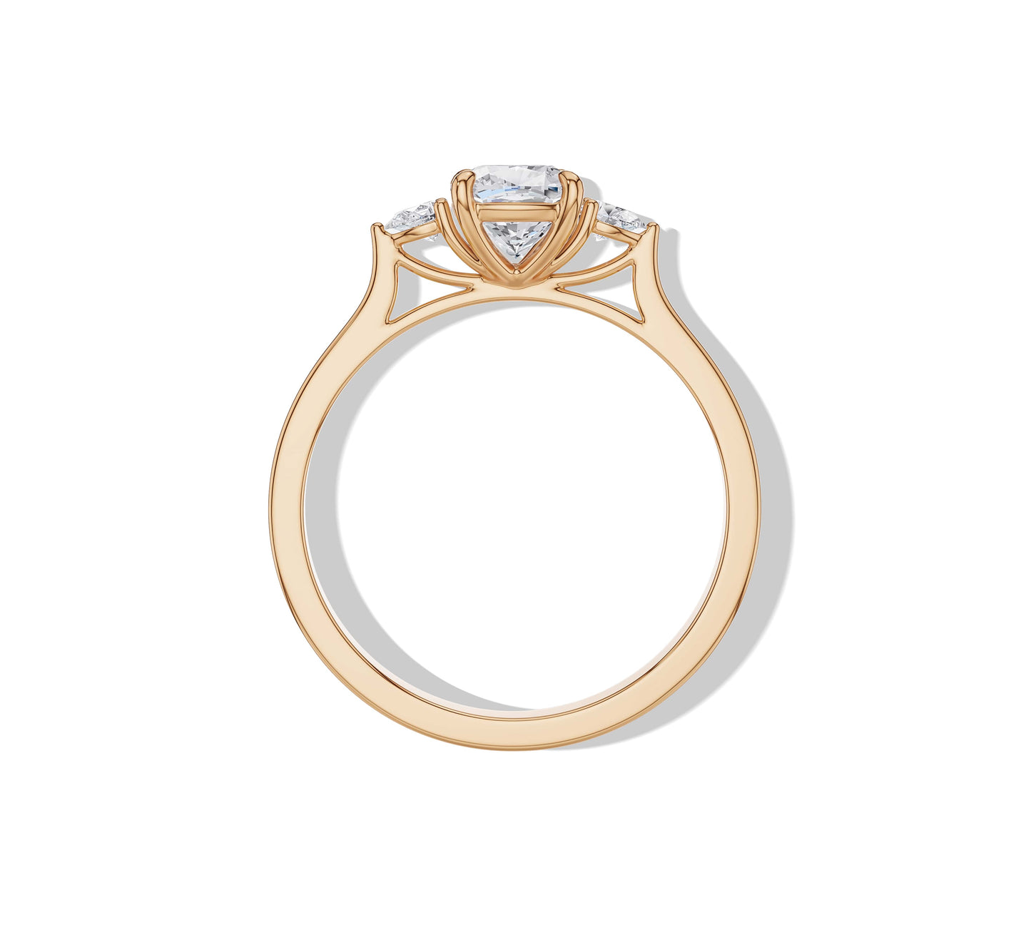 14k gold moissanite ring