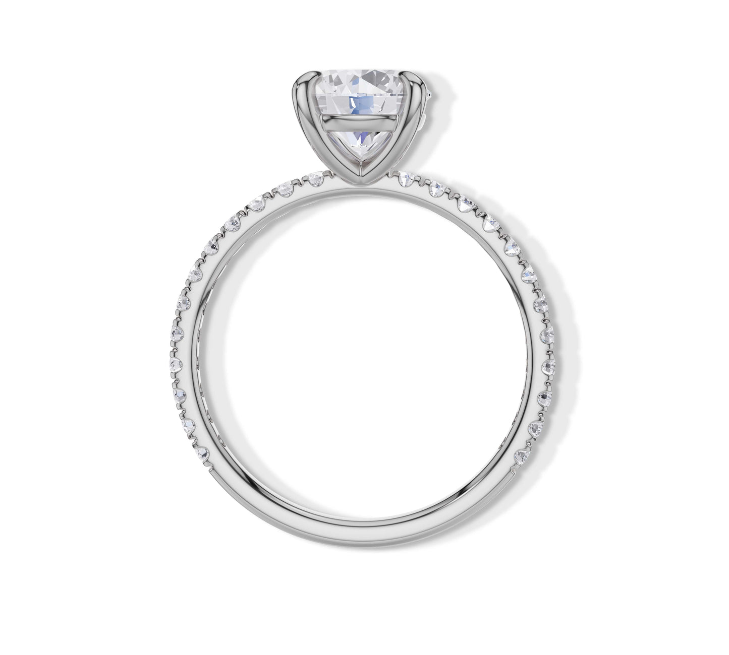Radiant round diamond ring for classic elegance