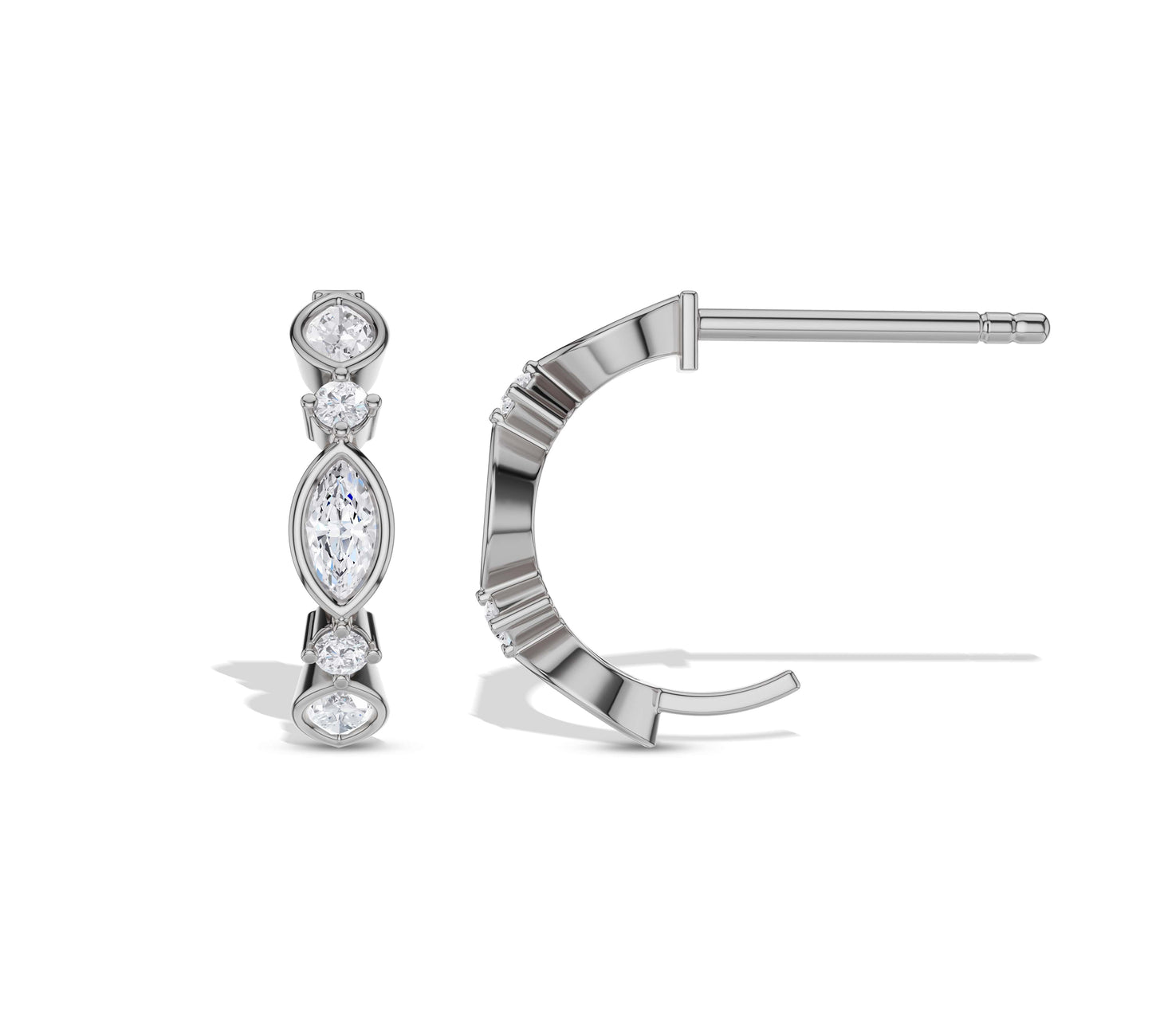 gold half hoop earrings