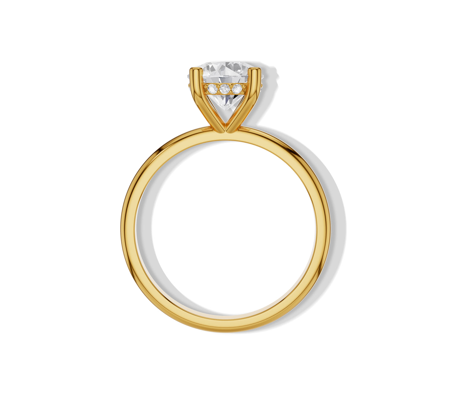 The Classic Hidden Halo Round Brilliant Engagement Ring