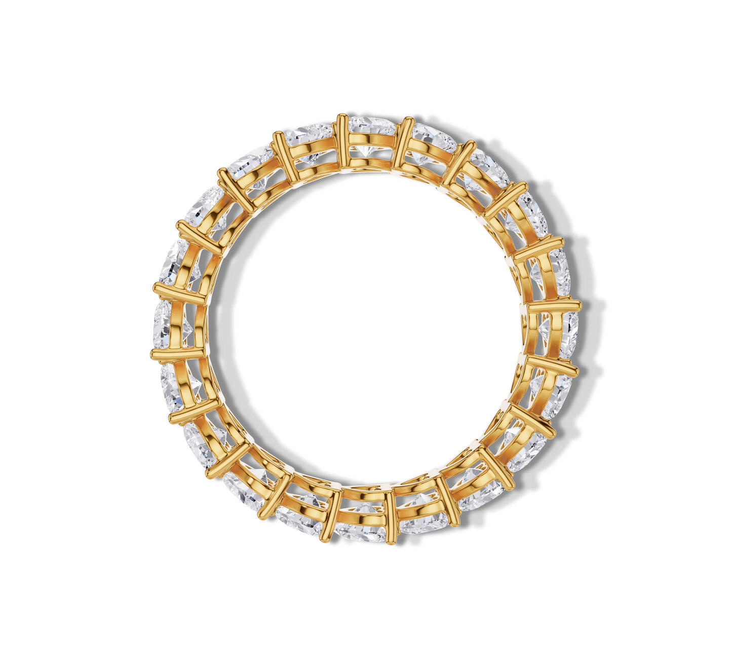 Lab Grown Heart Shaped Diamond Band