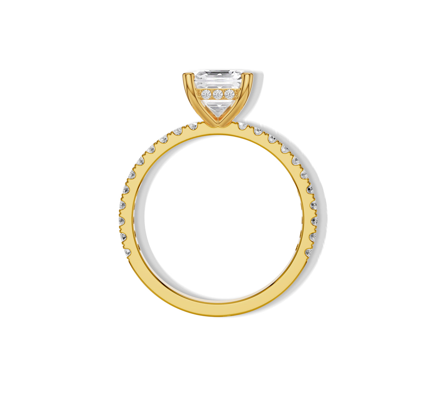 Asscher Cut Lab-Grown Diamond Engagement Ring