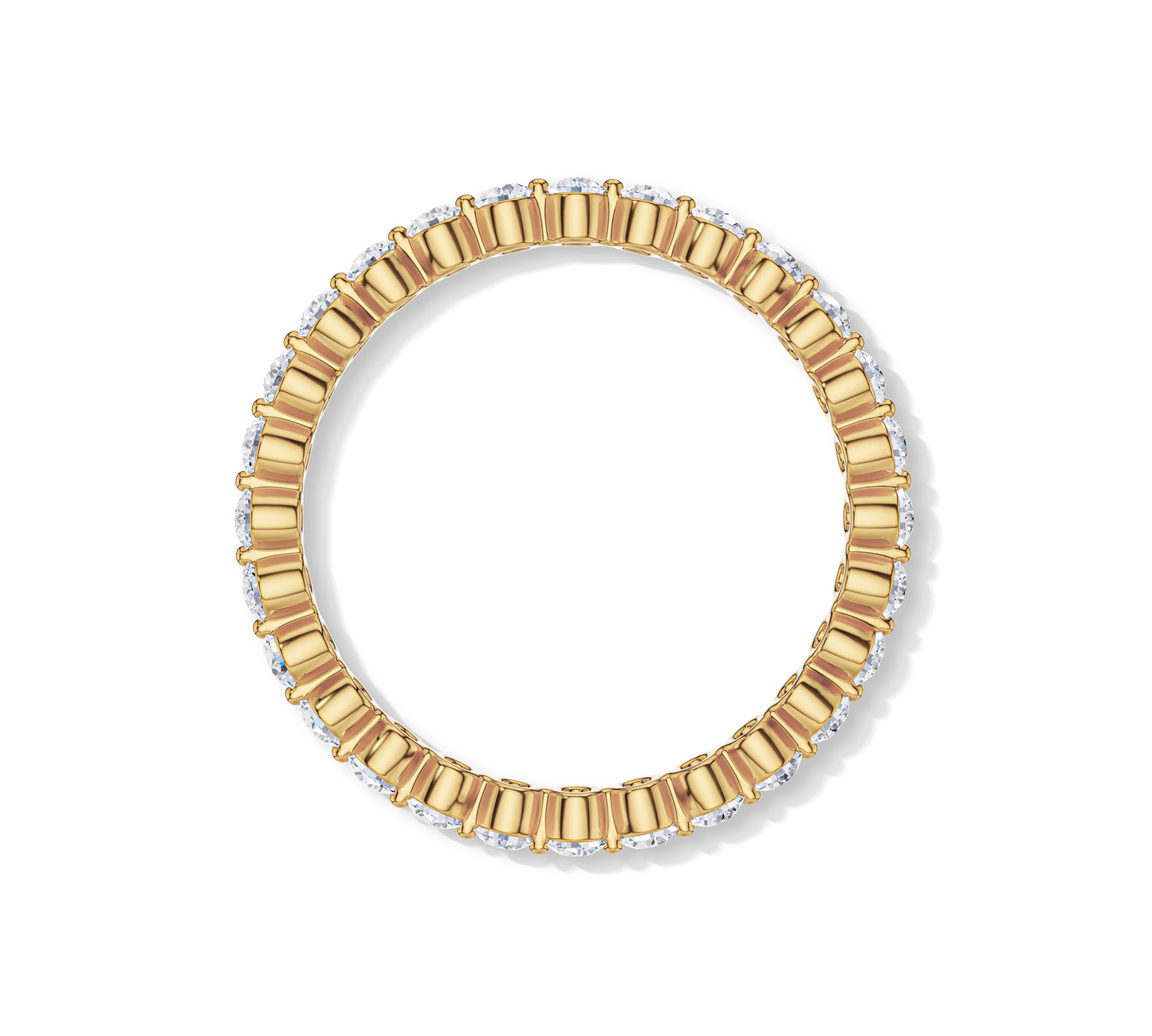 diamond eternity band yellow gold