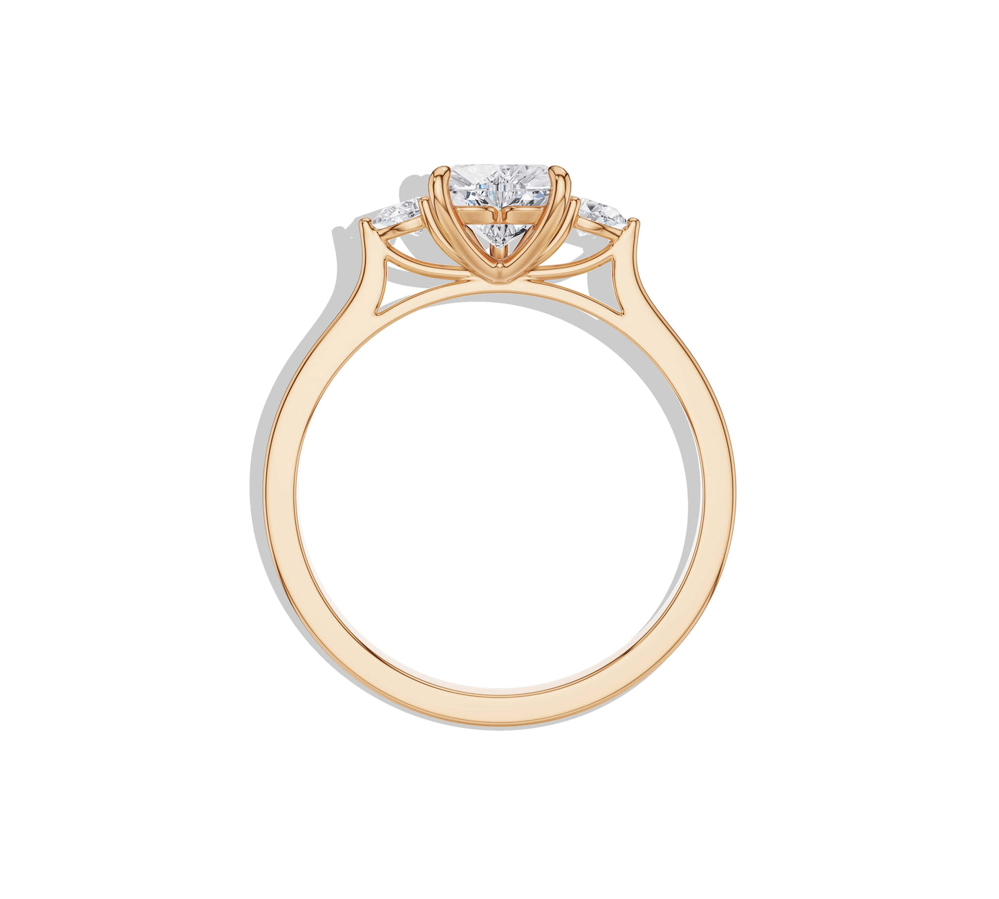 three stone diamond engagement ring