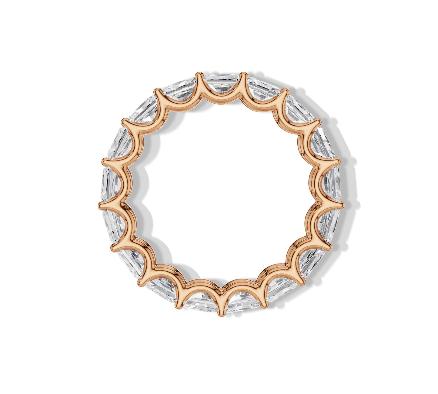 radiant cut eternity band