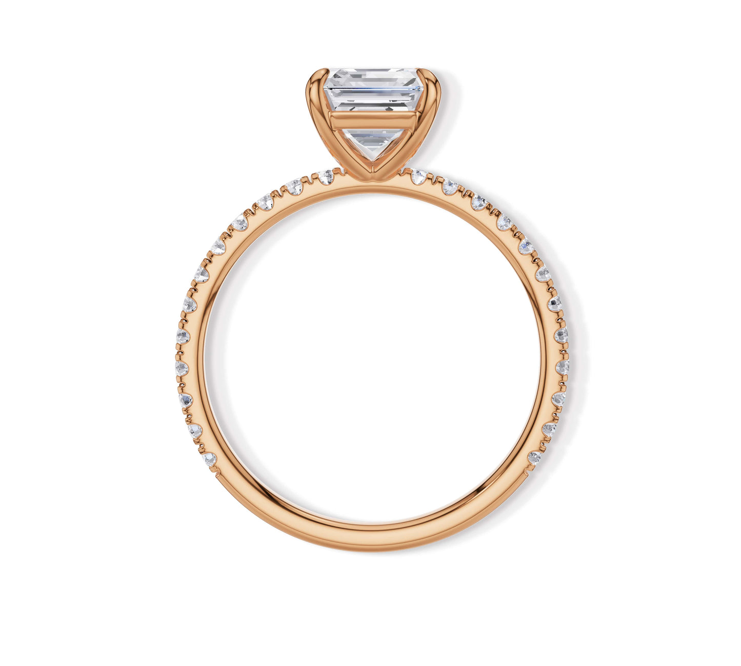 Modern pave engagement ring style