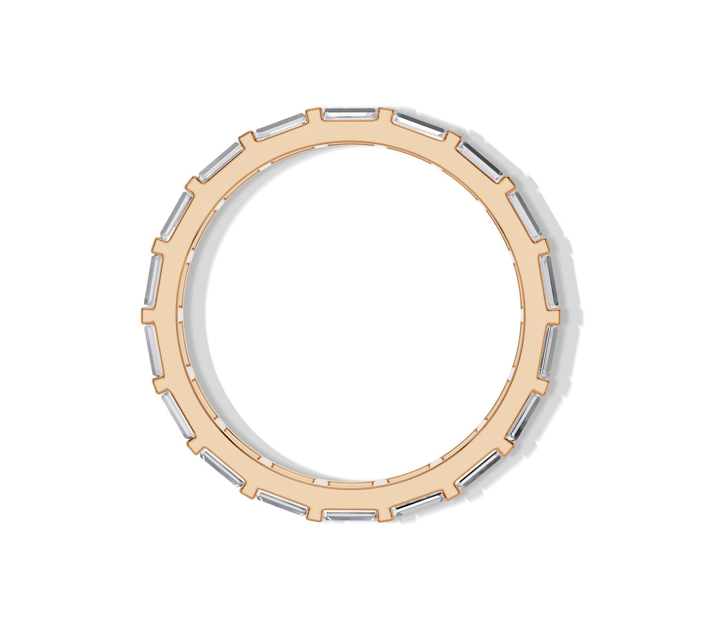 baguette cut diamond band