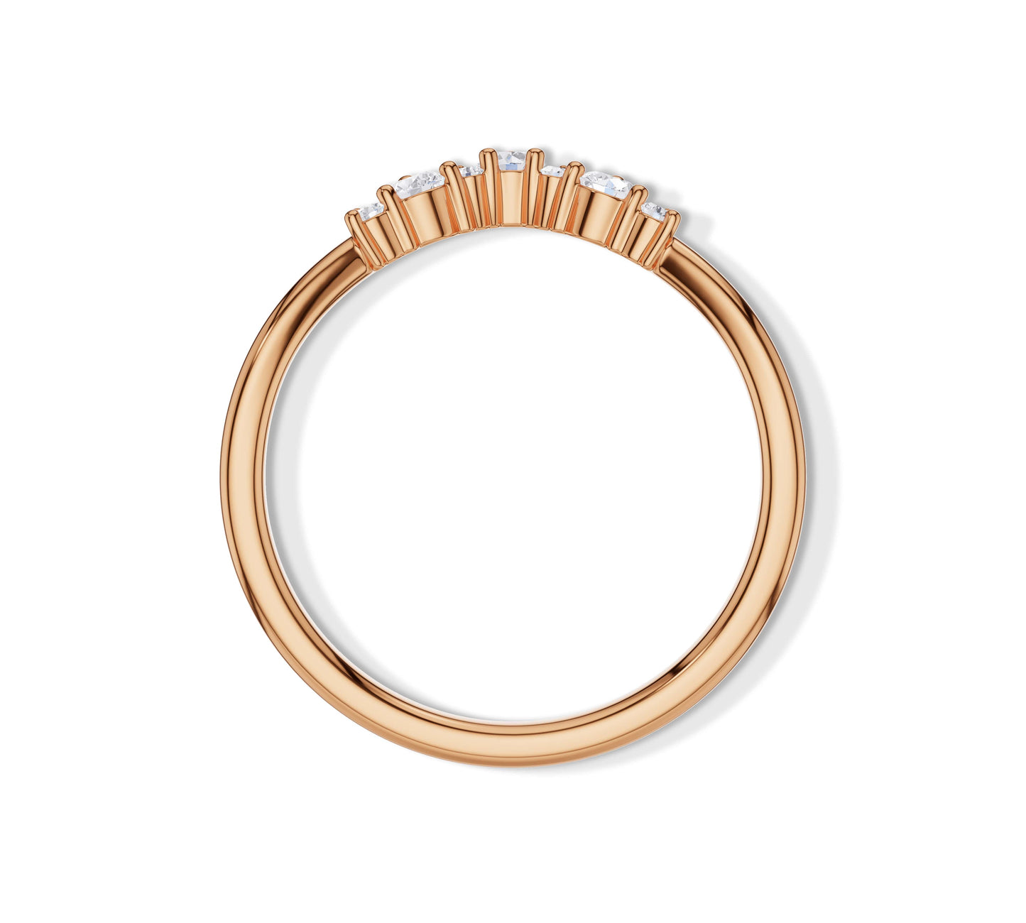 brilliant Curved Wedding Ring