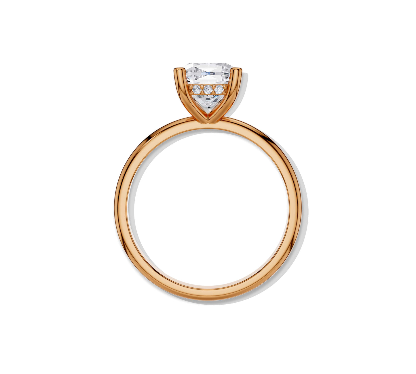 hidden halo lab diamond engagement ring