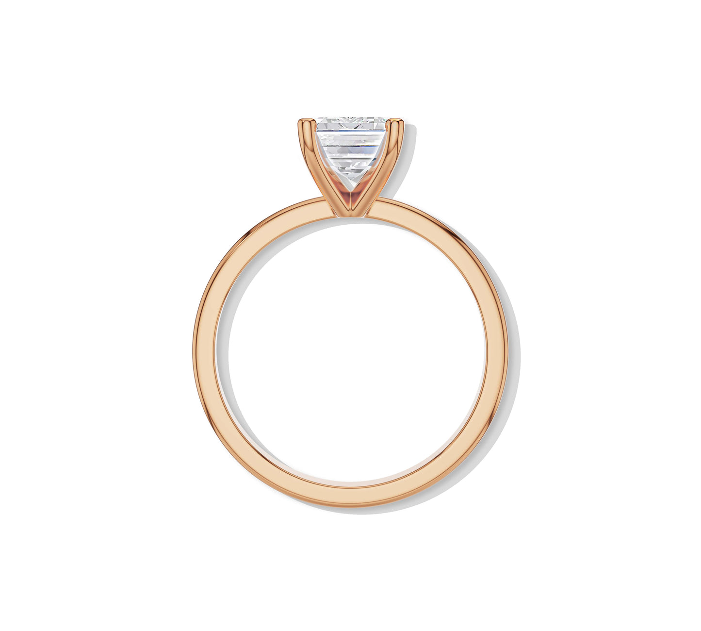 ring with emerald cut diamond