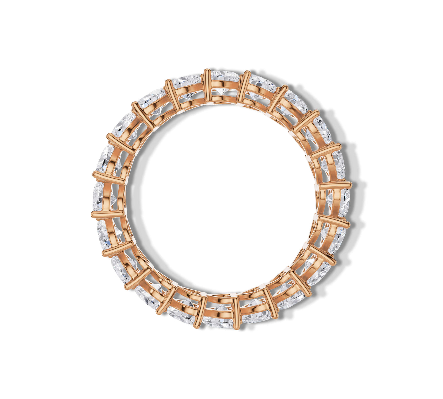 Lab Grown Heart Shaped Diamond Band