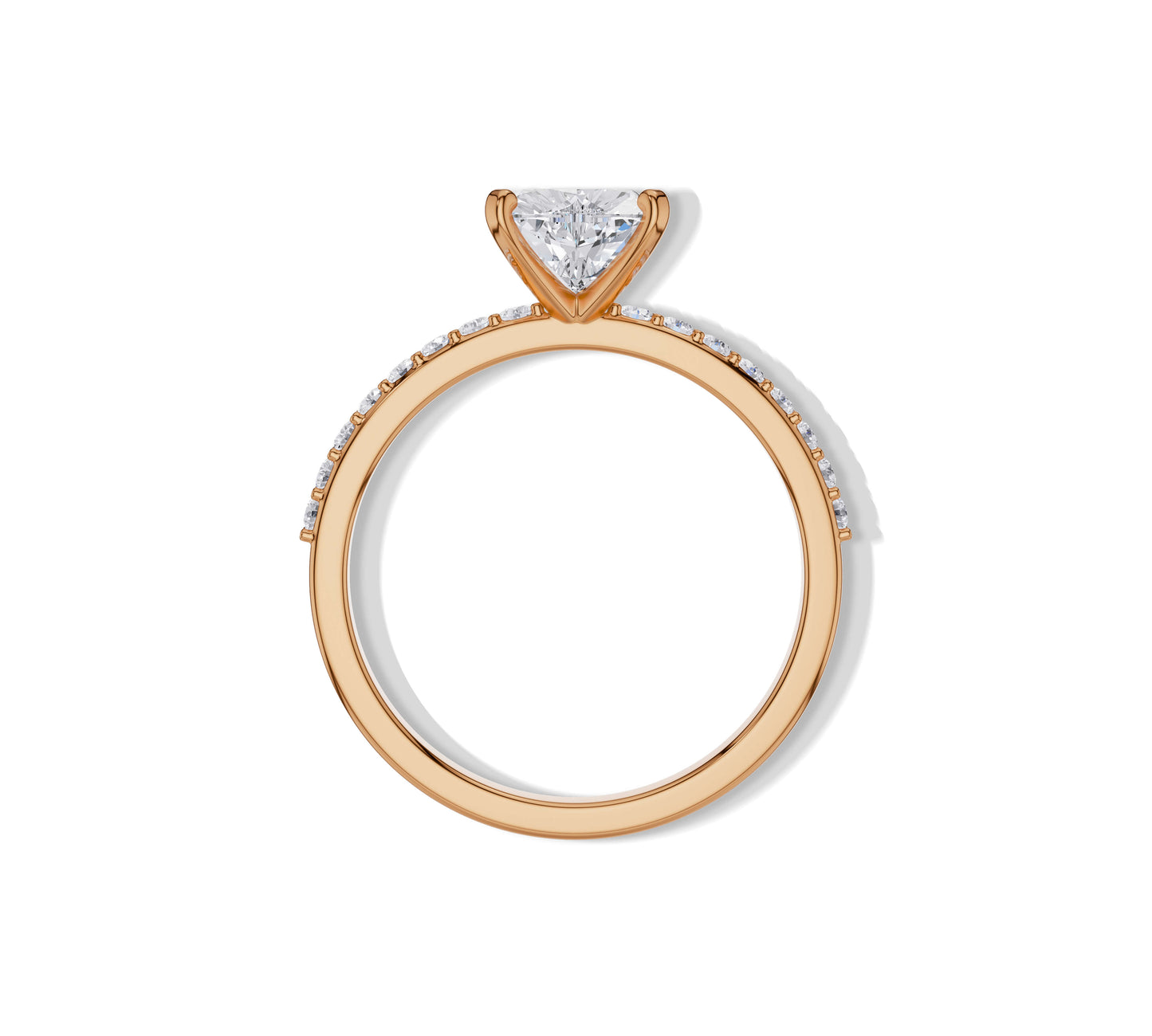 heart shaped diamond wedding ring