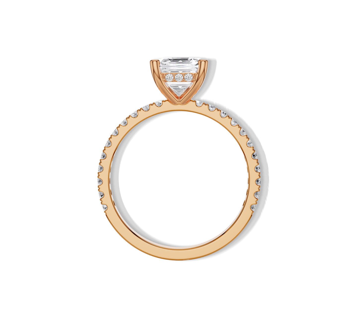 Asscher Cut Lab-Grown Diamond Engagement Ring