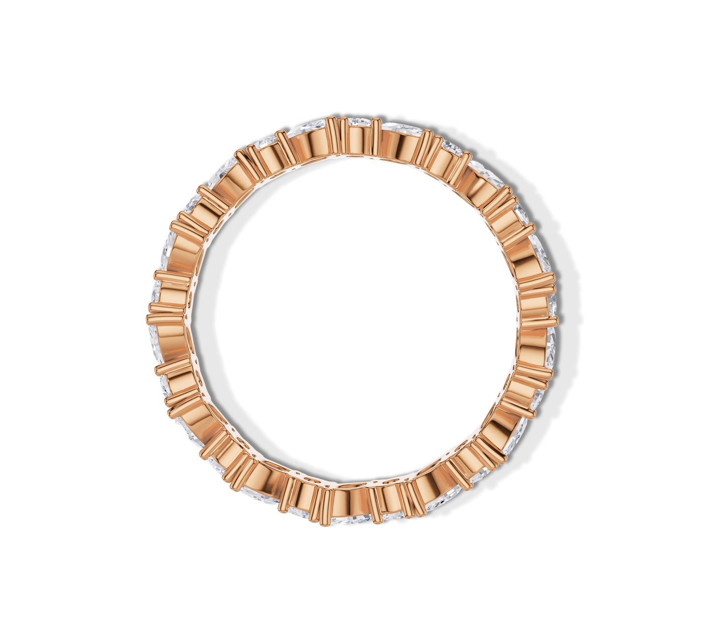Slim eternity ring with marquise stones