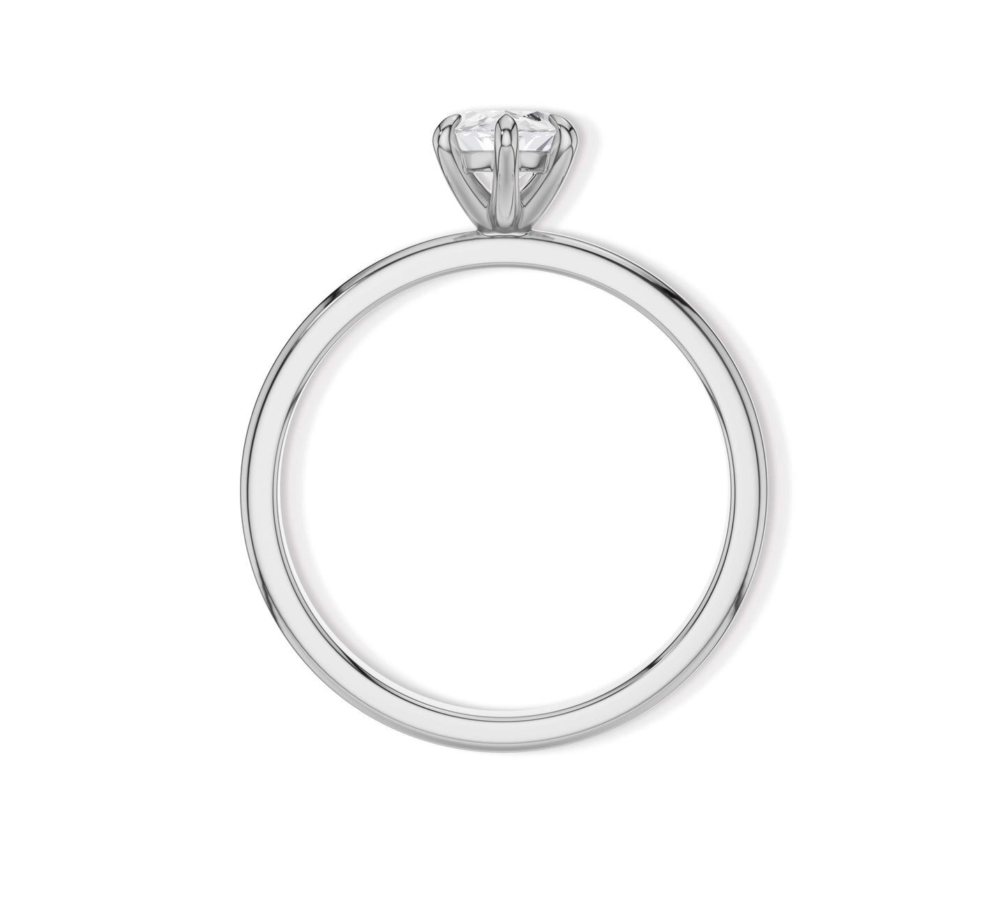 Bridal engagement ring with elongated marquise diamond stone