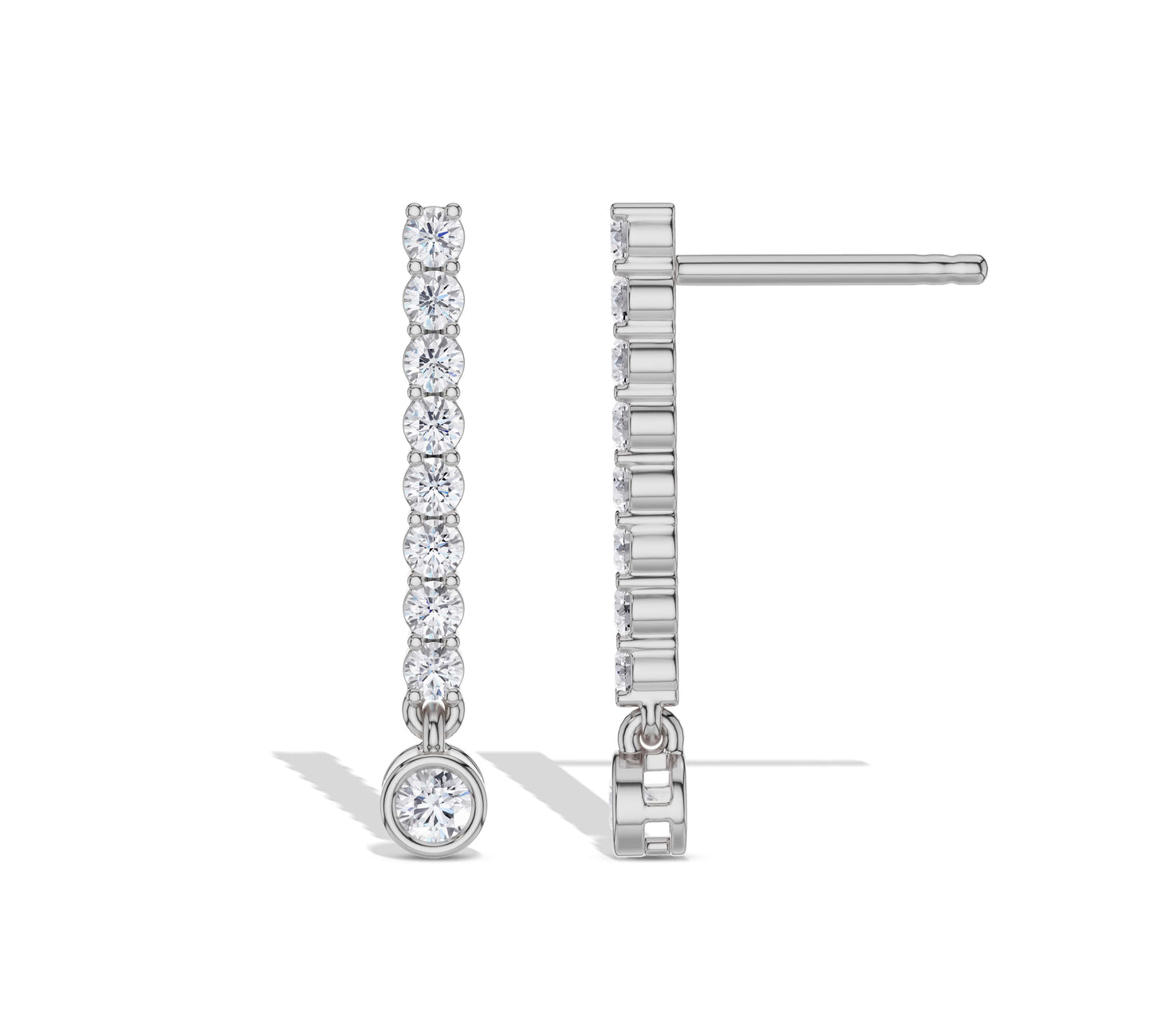 dangle diamond earrings