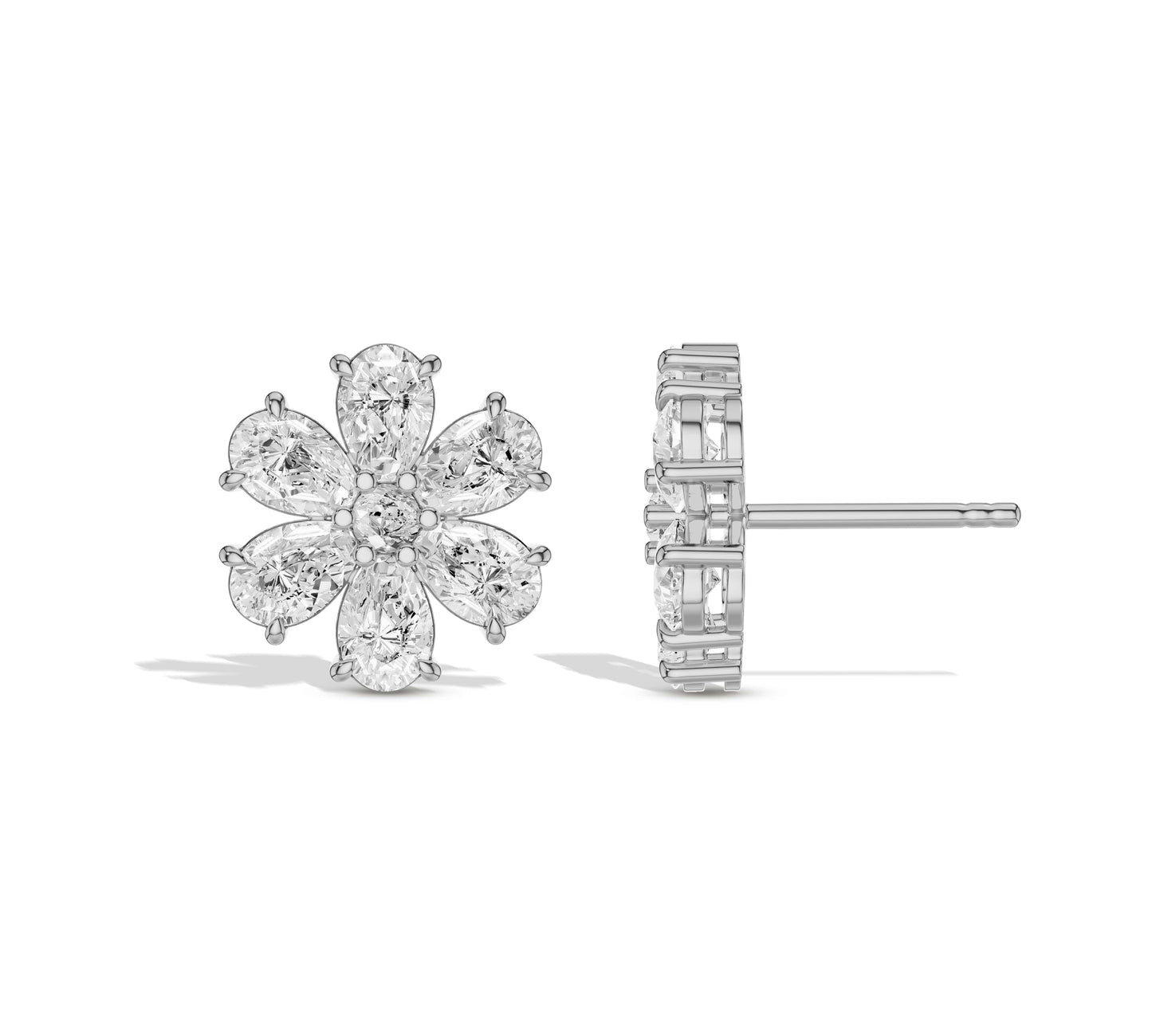 pear diamond stud earrings