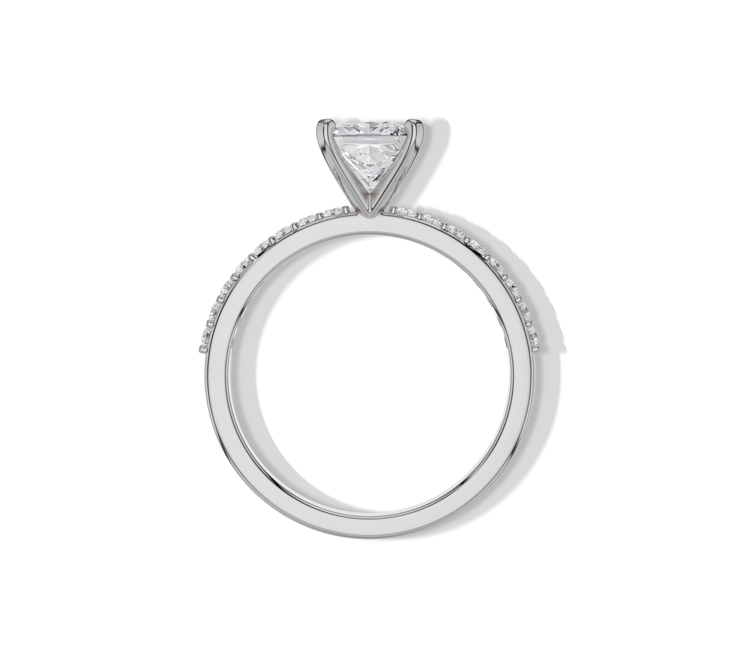 diamond princess cut engagement ring
