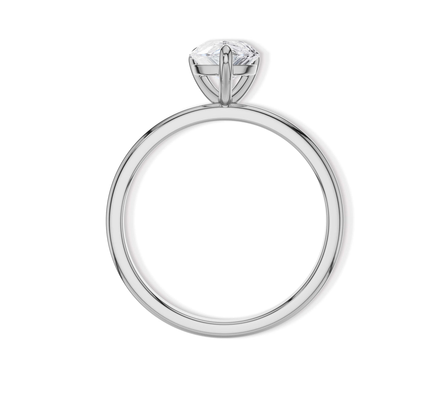 Timeless white gold pear diamond ring design
