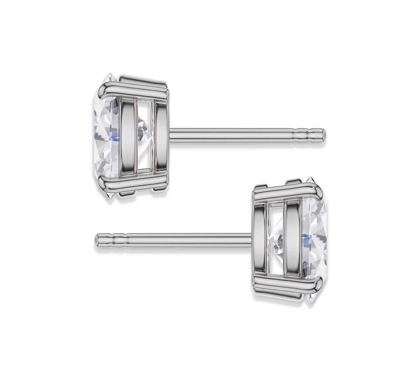 white gold oval earrings gold