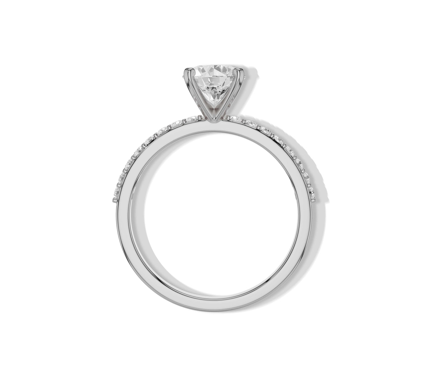 tiny diamond engagement ring