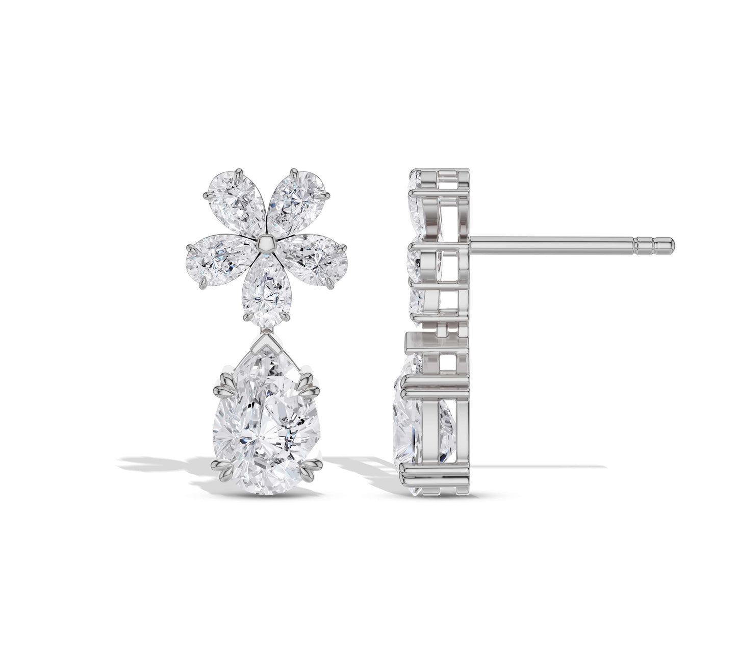 dangle diamond earrings gold