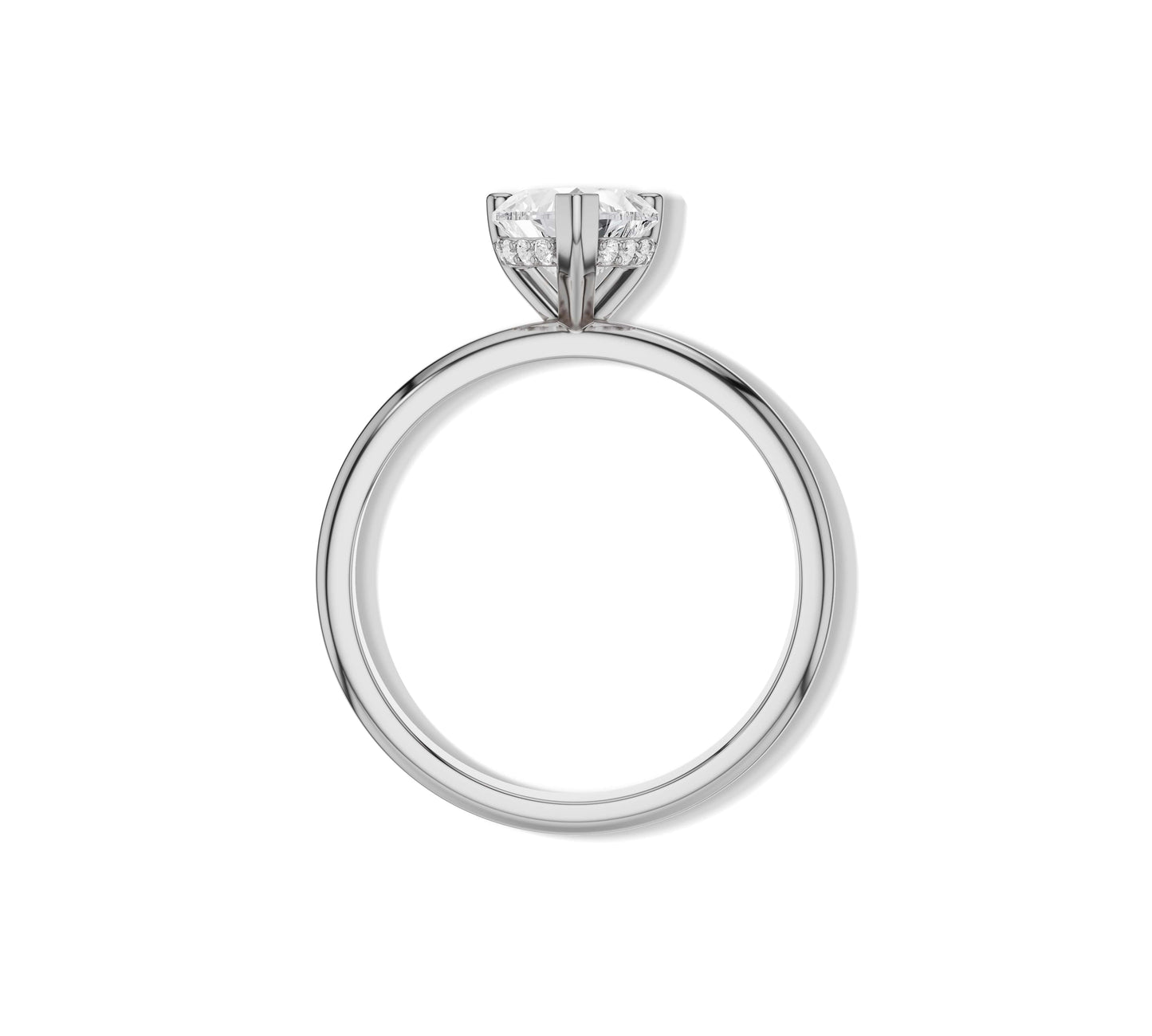 White gold engagement ring