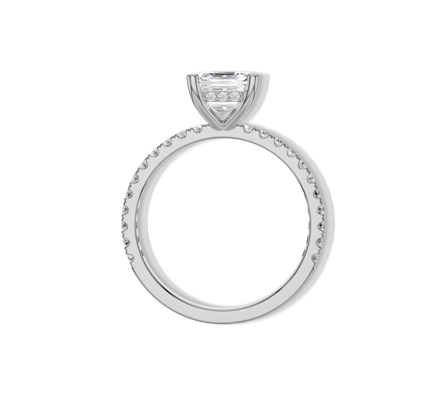 Asscher Cut Lab-Grown Diamond Engagement Ring