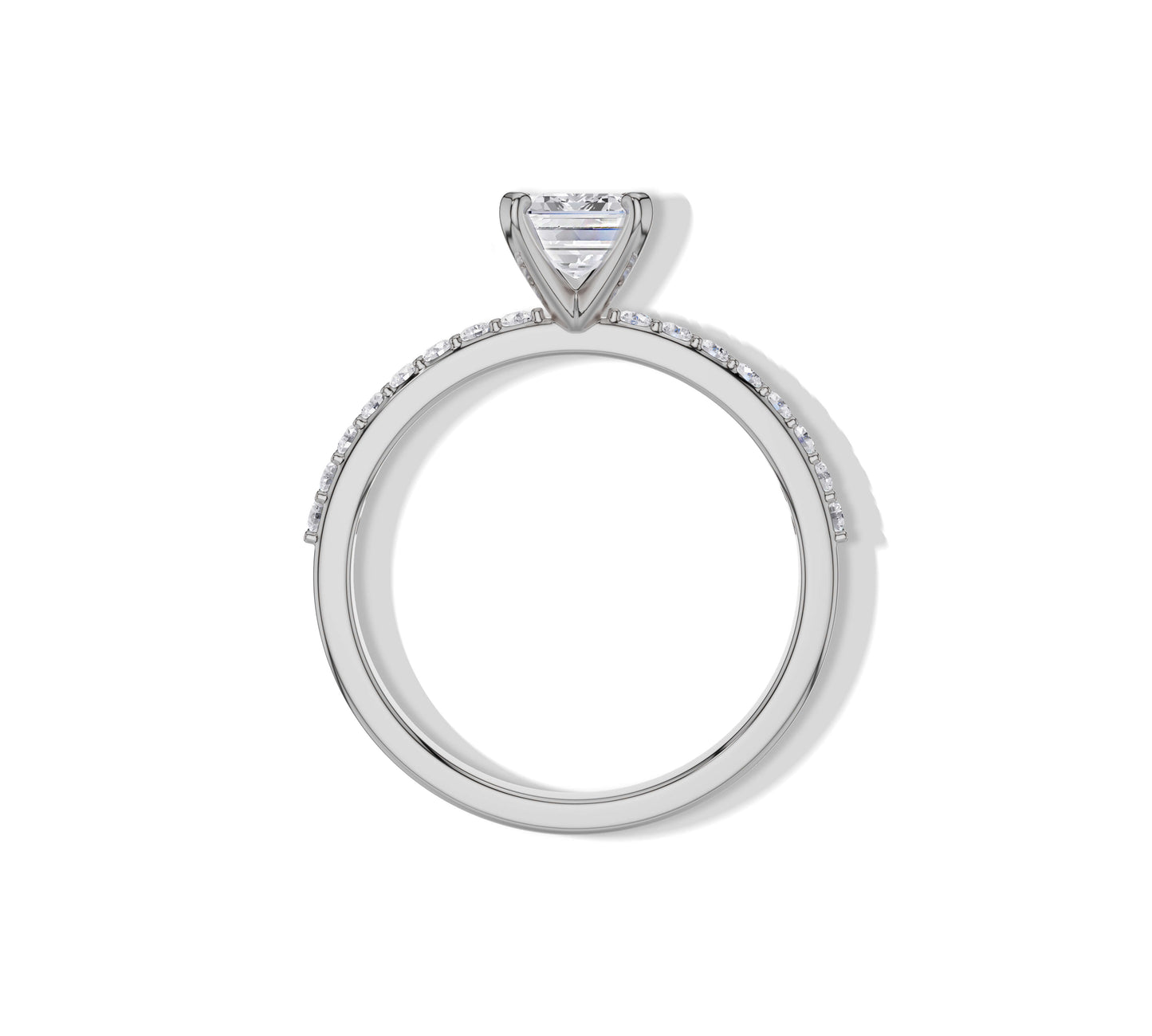 14k whote gold engagement ring