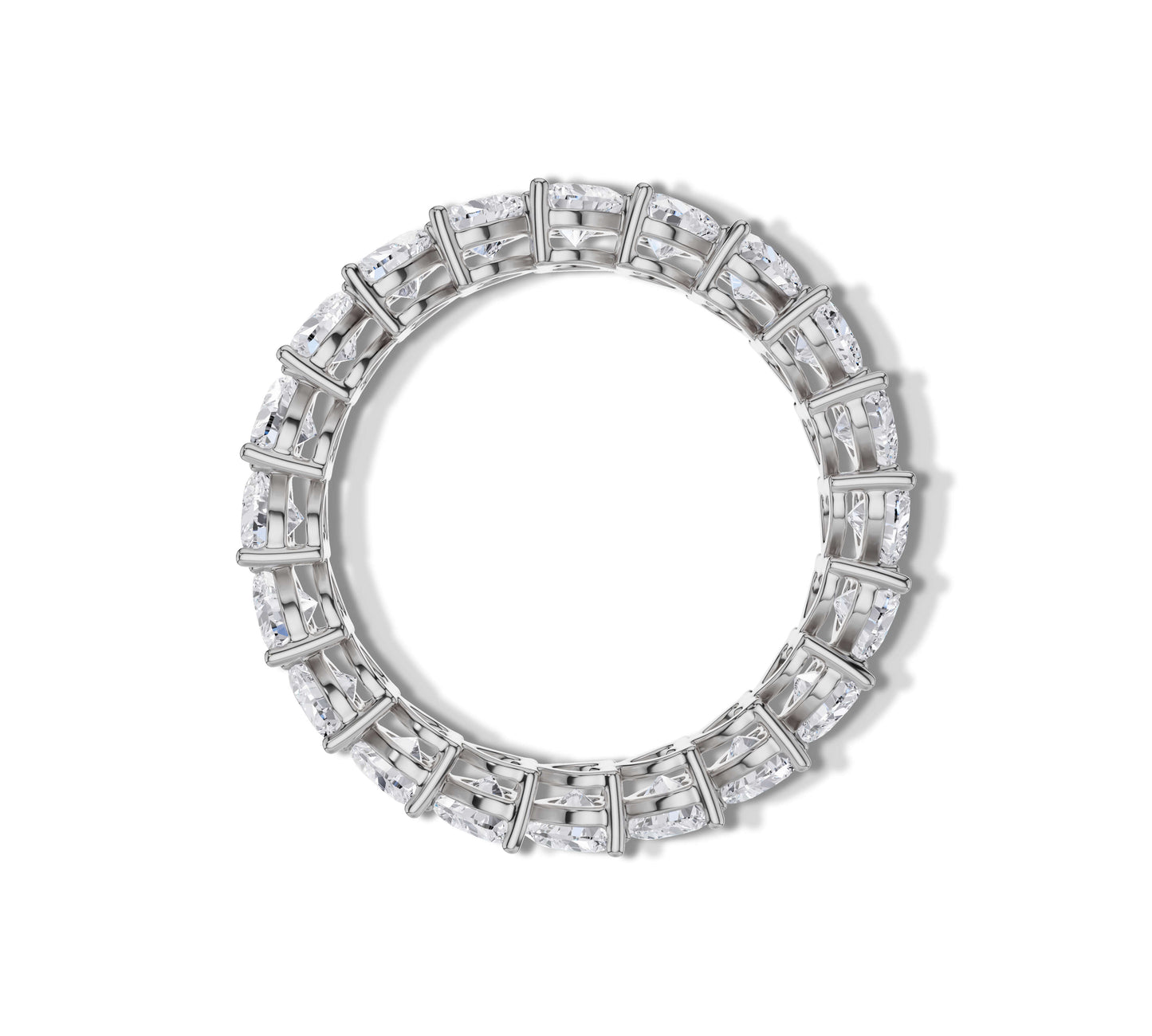 Lab Grown Heart Shaped Diamond Band