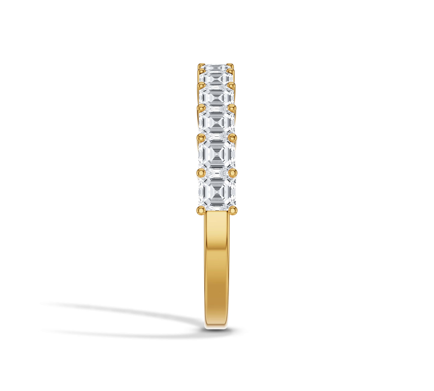 asscher cut eternity band for her