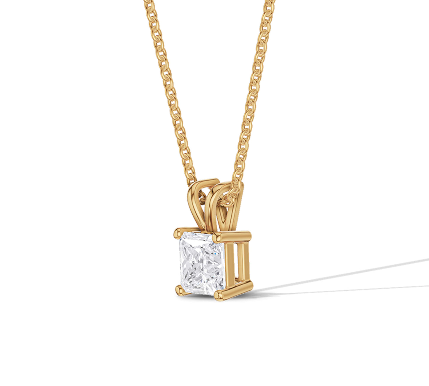 solitaire diamond necklace yellow gold