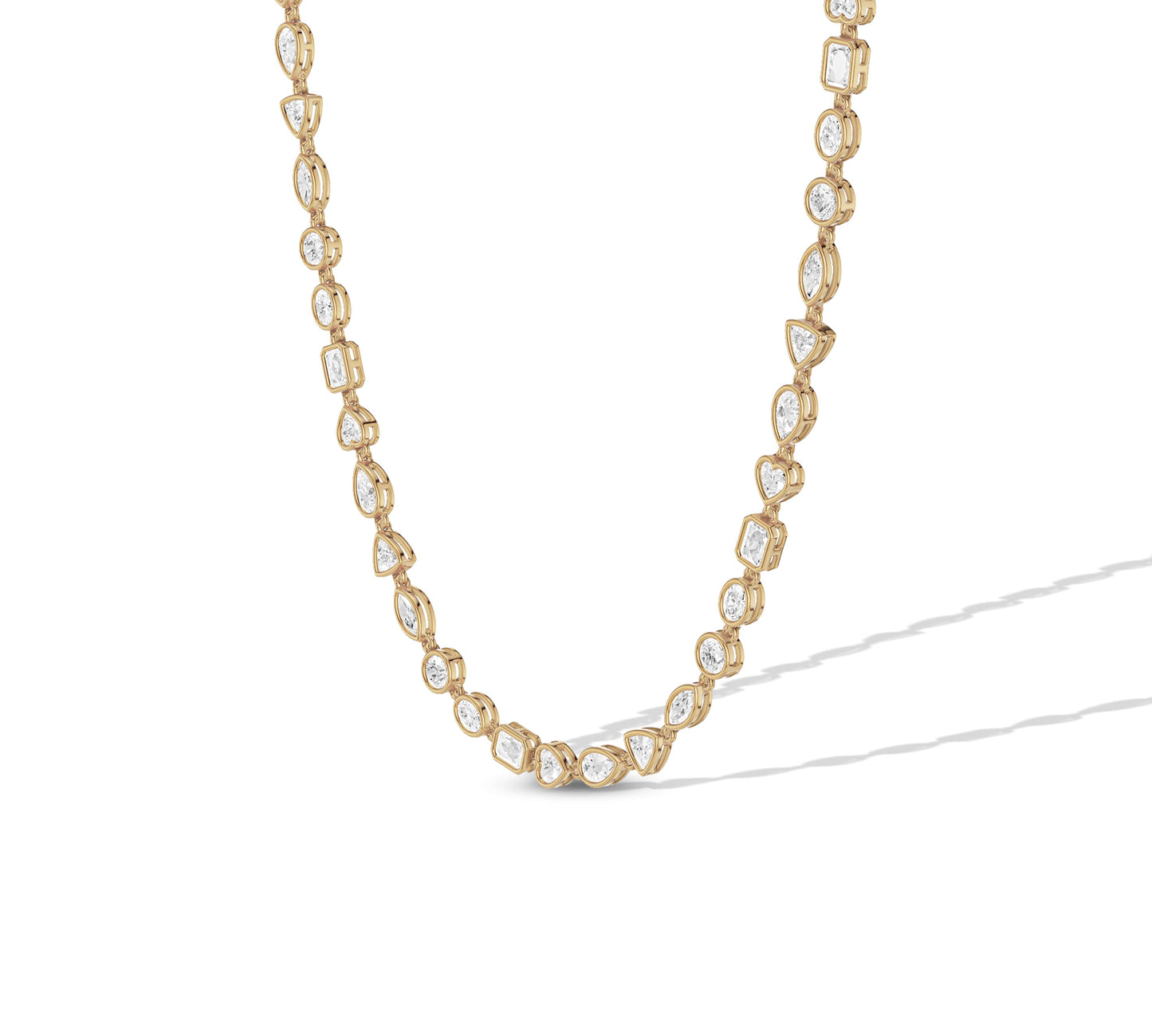 Designer bezel diamond necklace for everyday luxury