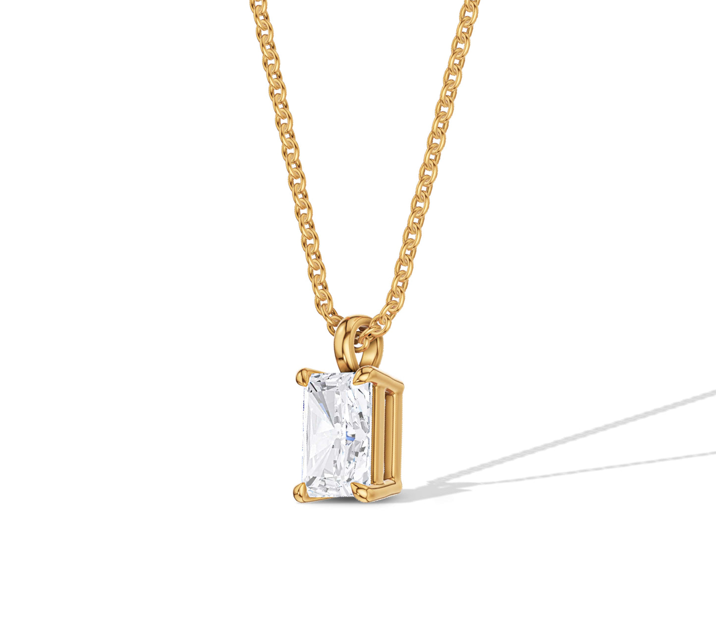 yellow gold diamond on a necklace