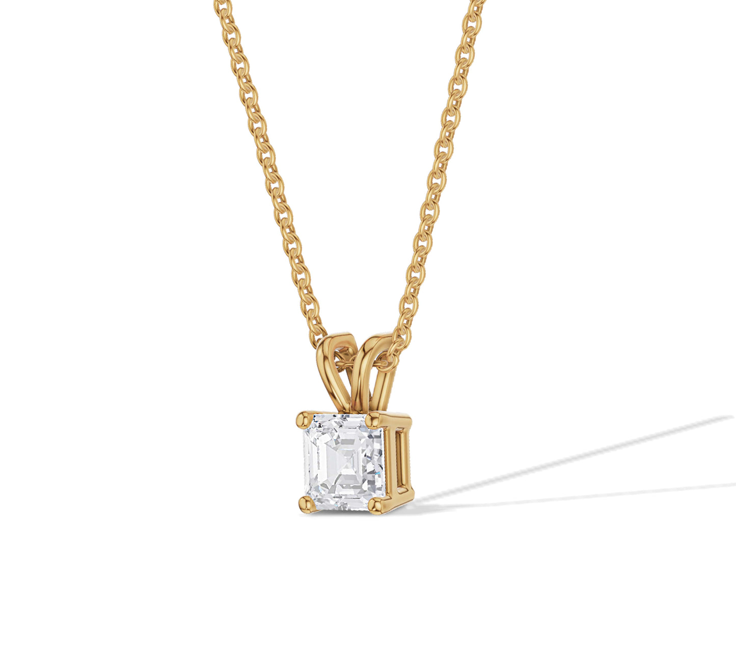 diamond on a necklace