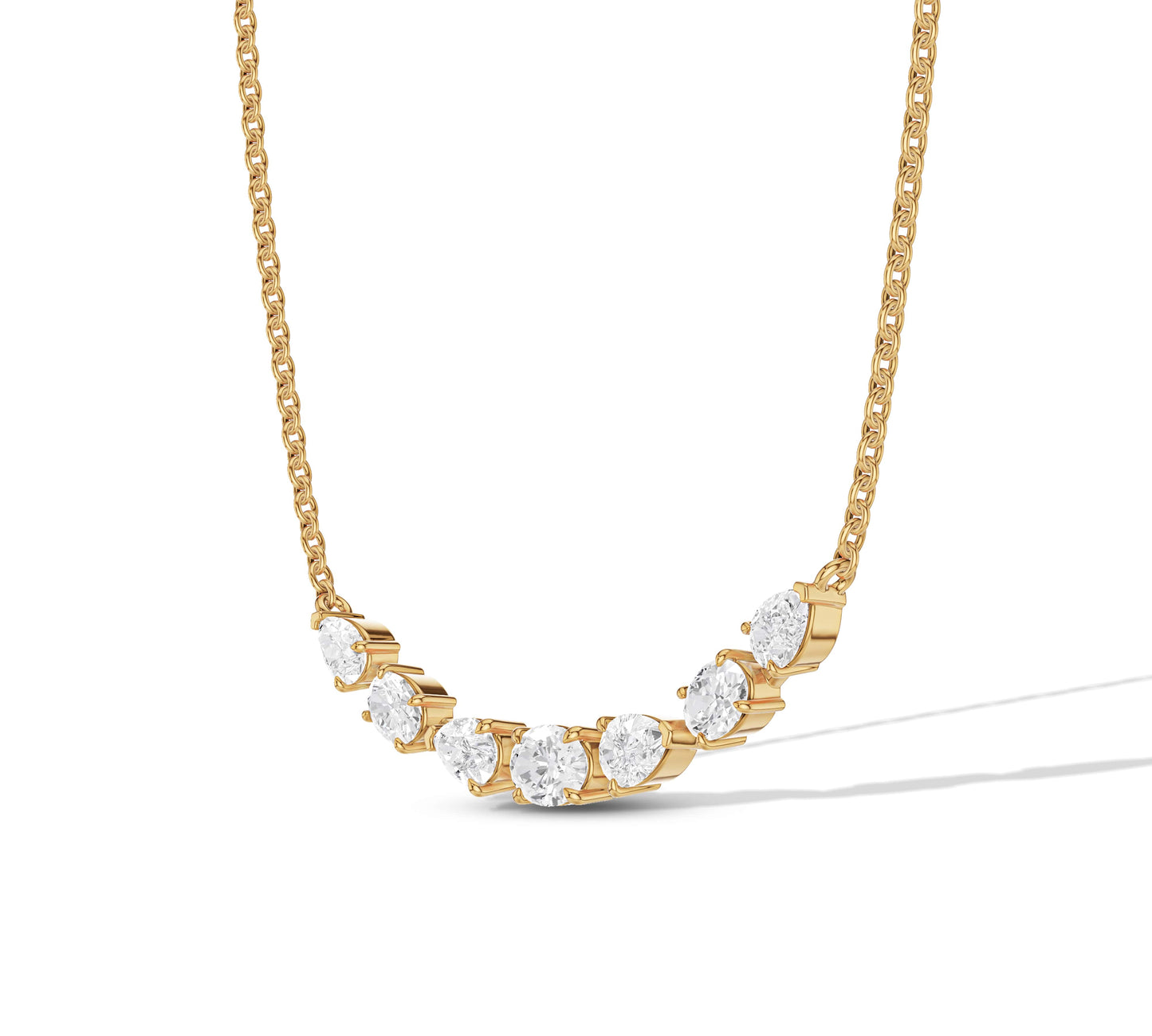 14k yellow gold bar necklace