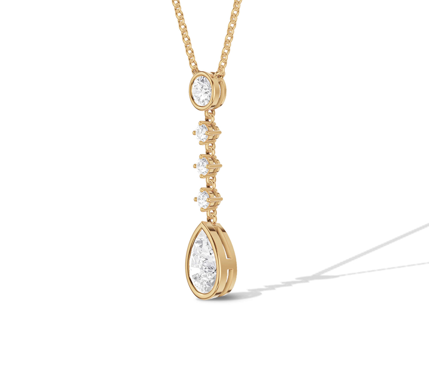 moissanite lariat necklace