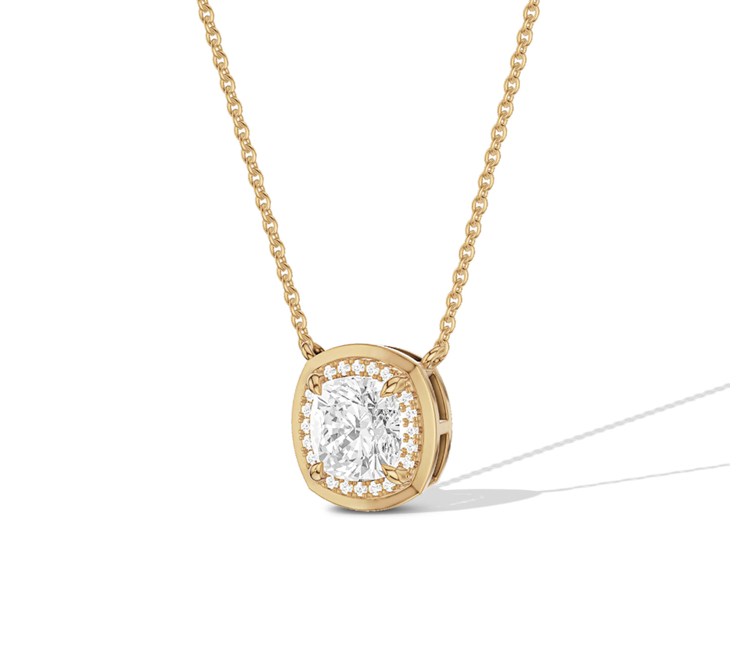 Timeless pendant with central brilliant-cut diamond