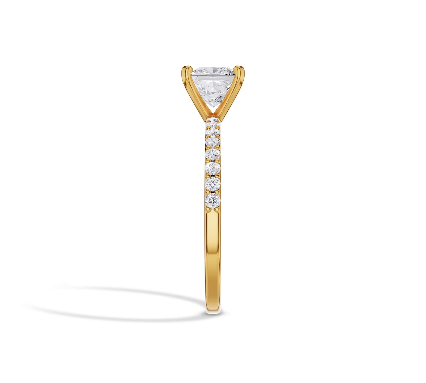 2 carat princess cut diamond engagement ring