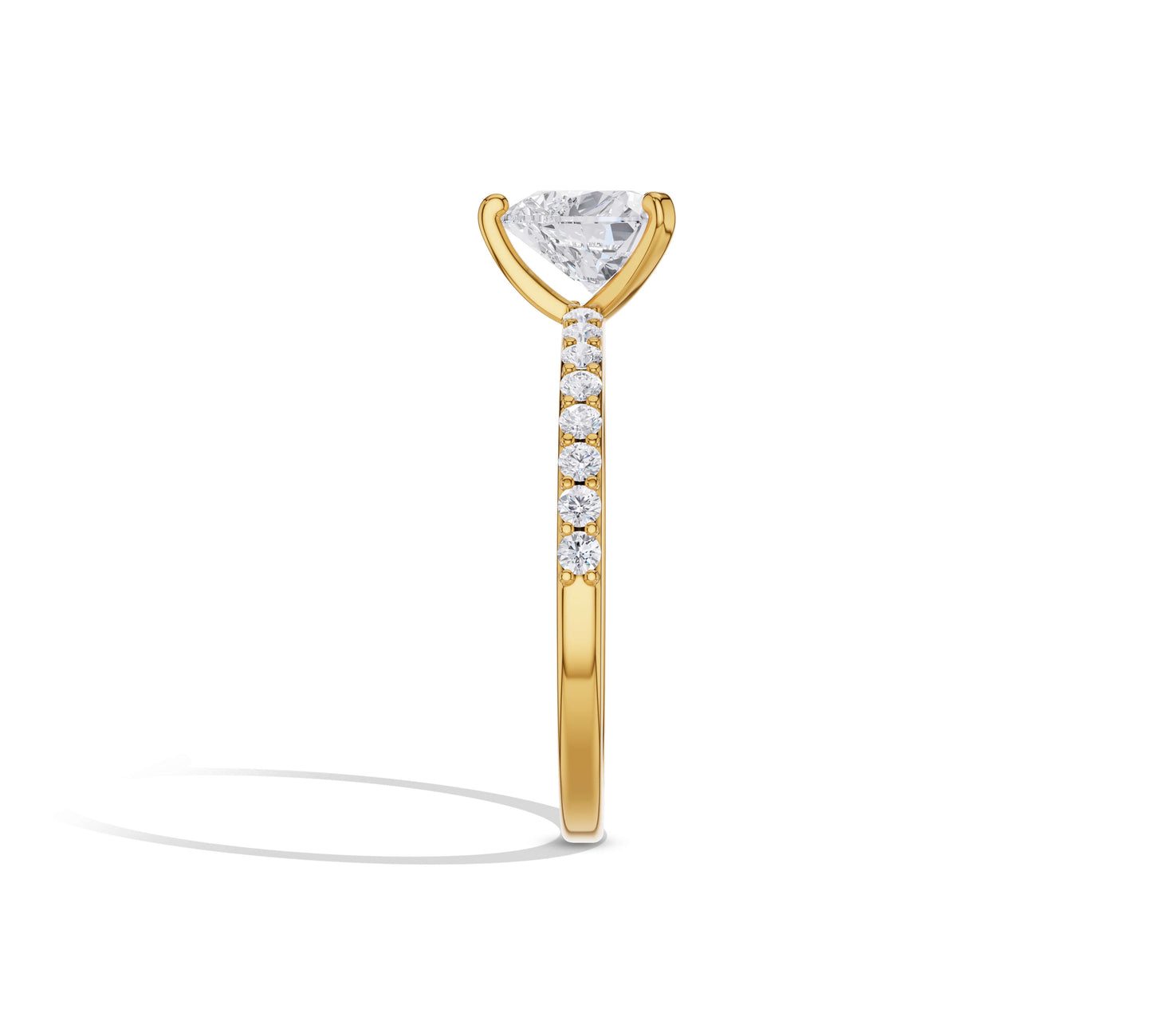 heart shaped engagement ring