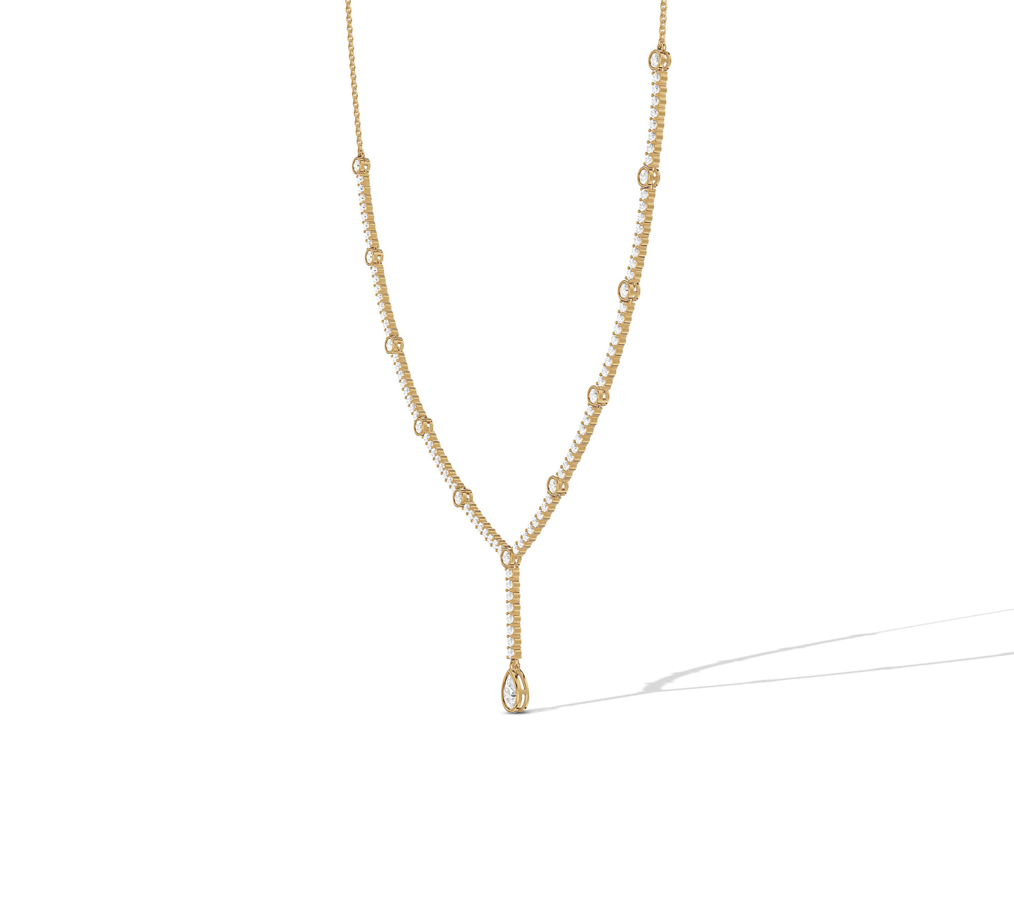 Wedding necklace with lab-grown diamonds