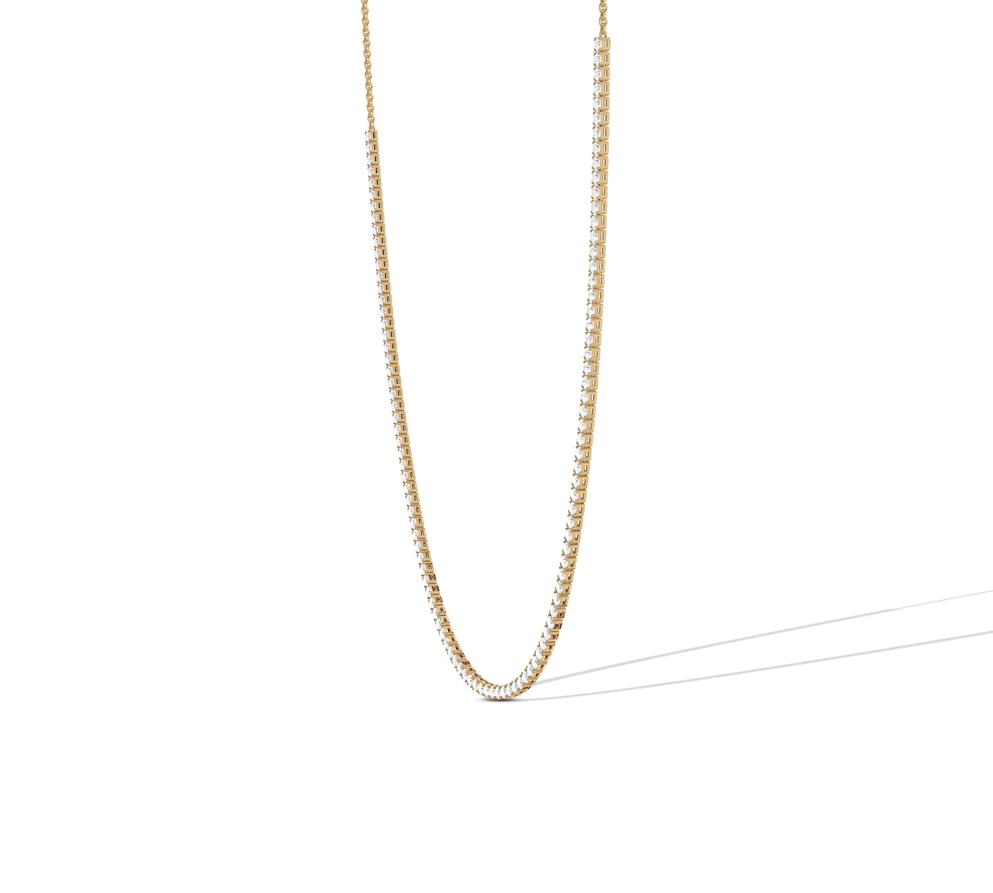 Luxury bridal necklace in classic tennis style