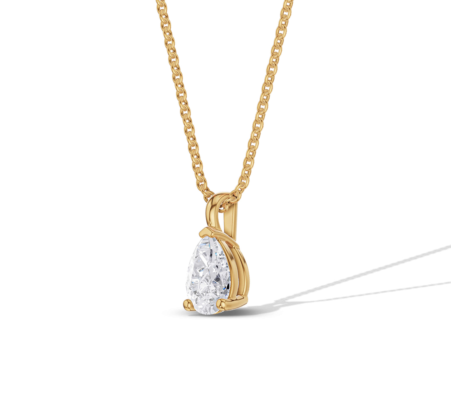 Pear Solitaire Necklace